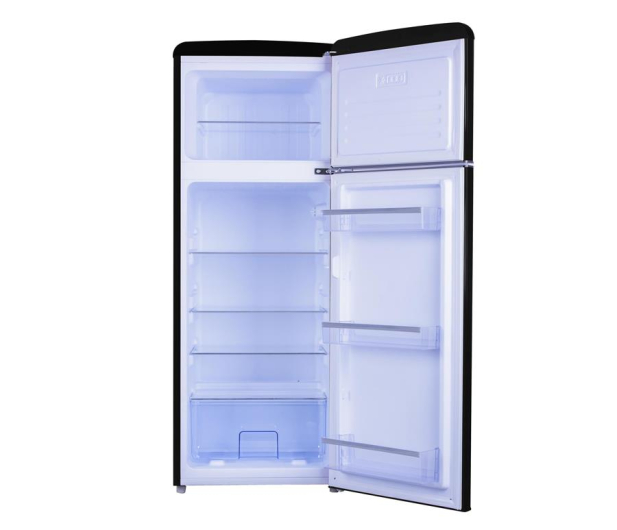 Lodówka Amica KGC15634S 144cm Czarna Retro SlimSize Górny Zamrażalnik 206L - 1014603 - zdjęcie 2